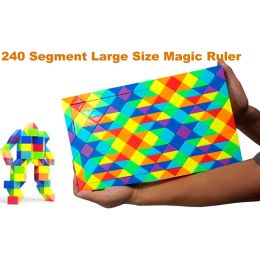 3D Puzzle Big Magic Snake Ruler Cube 84-240 Segments Fidget Toys Transformable Cube Kid Education Toys Cubo Magico Toys for Kid