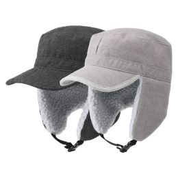 남성용 겨울 트렌드 레이 퐁 모자 여성의 새로운 플러시 두껍게 따뜻한 귀 보호 야외 하이킹 스키 스포츠 군용 모자
