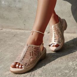Bottom Summer Sandals Slope s Women's 2024 Large Size 36-43 Wedge Mesh Slippers Fashion Outdoor Sandal Women' Meh Slipper Fahion 524 d 0fe5