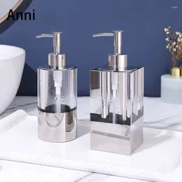 Liquid Soap Dispenser Creativity Transparent Crystal European Modern Light Luxury Shampoo Bottle Home Bathroom Decoration Accessories