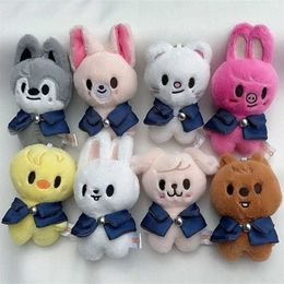 Stuffed Plush Animals Kpops Pilot Doll Toy PILOT5 Korean Cute with Jean Skirt LiLongfus Keychain Kawaii Anime Fill Animal Gift Q240515