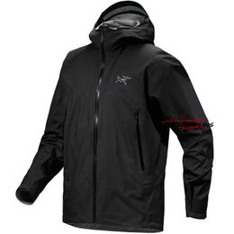 ARC Shell Jackets Windproof Jacket Mountain Jack Men's Waterproof Hard Shell Outdoor Sprinkling Suit Fw23 Black s