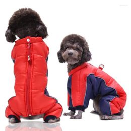 Dog Apparel Clothes Waterproof Reflective Cotton Jacket Warm Coat Winter Clothing Pets Sweatshirt Vest For Puppy Small Big Large Dogs