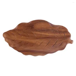 Plates Wooden Pallets Jewelry Leaves Plate Dessert Serving Dish Display Tray Decor Round Trays