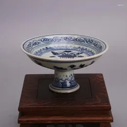 Decorative Figurines Chinese Old Blue And White Lotus & Mandarin Ducks Pattern Porcelain Brush Washer