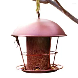 Other Bird Supplies Metal Feeder Solar For Outdoor Hanging Feeding Dispenser Wild With Hook Garden Decor