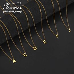 Minimalist Initials Name Alphabet Stainless Steel Necklace A Z Letter Pendant Jewelry Women Birthday Valentine S Day Gift