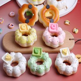 Decorative Flowers 1PCS Simulation Donut Food Model Cartoon Cute Department Of Dessert Decorations Refrigerator Sticker