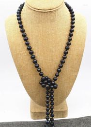 Pendants Genuine Natural 6-7mm Black Tahitian Cultured Real Pearl Beads Necklace 36-100''