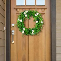 Decorative Flowers Artificial Wreath With Home Garland Fashion Outdoor Simple Spring For Window Party Porch Celebration Wedding