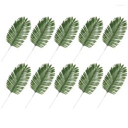 Decorative Flowers Artificial Plants Tropical Palm Leaves Leaf Scattered Tail Fake Silk Plant Faux Fronds