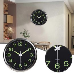 Wall Clocks 12 Inch Luminous Silent Non Ticking Night Glow In The Dark Quartz Clock Preschool