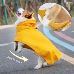 Dog Apparel Durable Strong Construction Highly Protection Pet Costume Raincoat Rain Jacket Bright Colour Round Neck