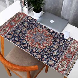 Mouse Pads Wrist Rests Beautiful Persian Carpet Mouse Mat Game XL Customized Home HD New Mouse Mat XXL Mouse Mat Soft Office Natural Rubber Table Mat J240510