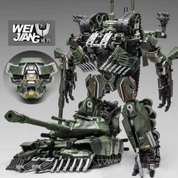 Transformation toys Robots Transforming Toy 30CM Weijiang M04 Fighting Movie L-Class Leader Level Noise Amplified Edition Tank Model Robot Point WX