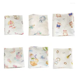 Blankets Cotton Swaddles Wrap Cloth Baby Blanket 2-Layer Borns Bath Towel Cartoon Pattern Strollers Cover Receiving