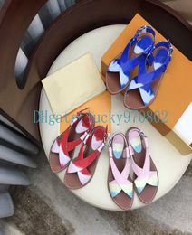 Newest selling Women Sandals Fashion Platform Genuine Leather Flat Pantoufle Multicolor Fuzzy Slippers Wedge Shoes Fur Slides7624213