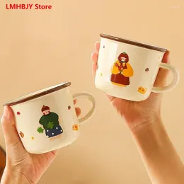 Mugs LMHBJY Family Creative Mug High Beauty Cartoon Ceramic Cup Couple Breakfast Cute Hand Gift