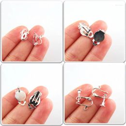 Hoop Earrings Fashion Leaves Ear Cuff Black Non-piercing Clips False Cartilage Clip Jewellery Silver Plated