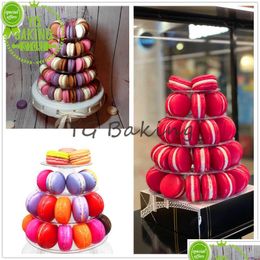 Baking Moulds New 4/6 Layer Arons Display Tower Wedding Fondant Cake Decorating Supplies Pvc Aron Stand Kitchen Tool Drop Delivery Hom Dhsvd