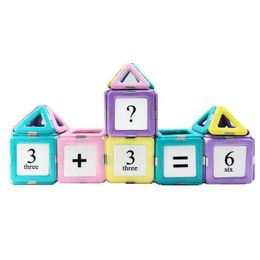 Magnetic Blocks Childrens Education Magnet Replaceable Puzzle Strong Magnet Sticker Assembly Building Blocks Motor Toy Gifts WX