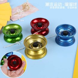 Yoyo Childrens alloy yoyo toy pull line traditional competitive leisure interactive game boy H240516