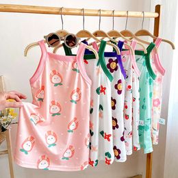 Summer Girls Dress Princess Dresses for Kids Sleeveless Children Costume Flower Toddler Party Clothes Baby Nightdress L2405