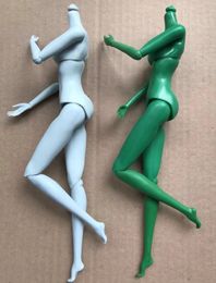 MENGF Blue Green Skin Body Head DIY Dress up Doll Toy 1/6 Doll Super Model Body 12 Add Mobile Doll Toy 240429