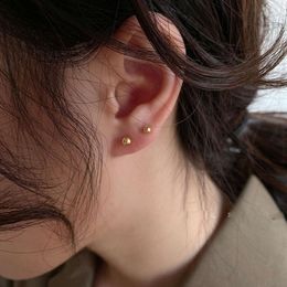 S925 Sterling Silver Pea Earrings Female Silver Ball Earrings Earbars Simple Earbone Nails Small Keep Ear Holes Trendy Men