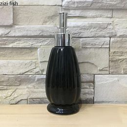 Liquid Soap Dispenser Ceramic Hand Sanitizer Lotion Bottle Bathroom Portable Shampoo Household Disinfectant Container Decoration