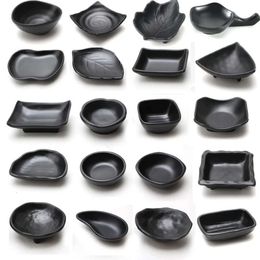 Soy Black Sauce Other Melamine Dipping Dishes Sushi Wasabi Doufu Snack Plate Japanese Restaurant Dining Dinnerware U0404
