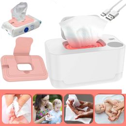 Portable Baby Wipes Heater USB Powered Thermal Warm Wet Towel Dispenser Napkin Heating Box Cover HomeCar Disinfecting 240516