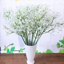 Decorative Flowers Artificial Starry Single Plastic Bouquet Bridal Bouquets Real Feel Home Wedding Decoration Flower Wall