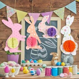 Party Decoration Home Paper Easter Eggs Wall Hanging Ornaments Pendants