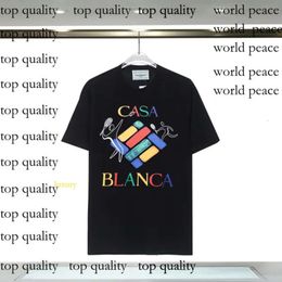 Casa Blanca Casablanc Shirt Casablanca Tshirts Mens Shirt Women T Shirt New Style Clothes Mens Designer Graphic Men Tees Short Cotton Sleeves US Size 498