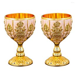 Mugs 2pcs Vintage Wine Cups For Whisky 30ml Cup High-Quality Metal Retro Champagne Household Parts