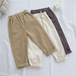 Children Harem 2024 Spring Autumn Trousers for Kids Fashion Loose Boys Girls Casual Pants School Uniform Clothing L2405