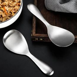 Spoons Deepen Stainless Steel Rice Spoon Dinnerware Large Size Rustproof Paddle Thicken Smooth Handle Serving Household