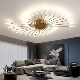 Lights Personality Bedroom LED Chandelier Deco Spiral Fireworks Living Ceiling 0209 Lamps Room Light Nordic Lamp Designer Fixture Penda Cacn