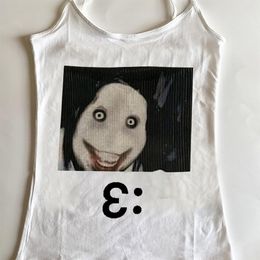 Vintage Gothic Women Corset Tank Top Baby Tee Y2k Clothes Print Emo Girl 2000s Punk Figure Graphics Camisole Top Grunge Crop Top 240515