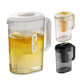 Storage Bottles Cold Water Bottle Fridge Jug Glass Pitcher Lemonade Kitchen Container Leak-proof Sun Tea Pitchers For Outside