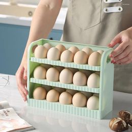 Kitchen Storage Three Tier Egg Tray Household Dedicated Rack Space Saving 30 Grid Organiser