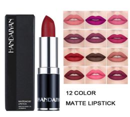 HANDAIYAN 12 Colours Matte Lipstick Waterproof Long Lasting Lipstick Nude Sexy Makeup Lipstick2041463