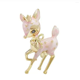 Brooches OI Christmas Brooch Cute Anime Sika Deer Women's For Year Gift Quality Jewellery Women Kids Copper