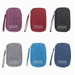 Storage Bags Portable Digital Bag Mobile Power Headphone Data Cable Electronic Zipper Case Pouch Home Office Organisation