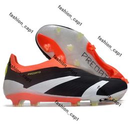 preditor elite boots Quality Football Boots Anniversary 24 Elite Tongue Fold Laceless FG Mens Soccer Cleats Comfortable Training Leather predetor elite cleats 438
