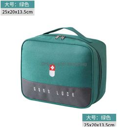 Storage Baskets New Home Family First Aid Kit Bag Large Capacity Medicine Organiser Box Travel Survival Emergency Empty Portable Drop Dhp6G