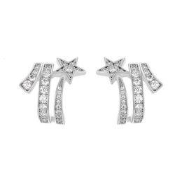 Meteor earrings studs Fashionable Elegant Instagram Simple and Easy to Wear Show diamond earings women