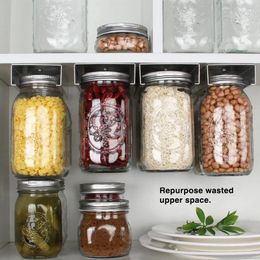 Kitchen Storage Mason Jar Organizer Holder Rack For Food Canning Hanger Parts 4Oz 8Oz 12Oz 16Oz 24Oz 32Oz 64Oz