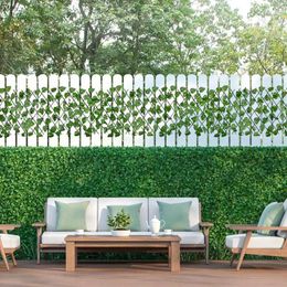 Decorative Flowers Artificial Plants Ivy Privacy Fence Balcony Garden Leaves Hedge Wall Decorations For Backyard Apartment